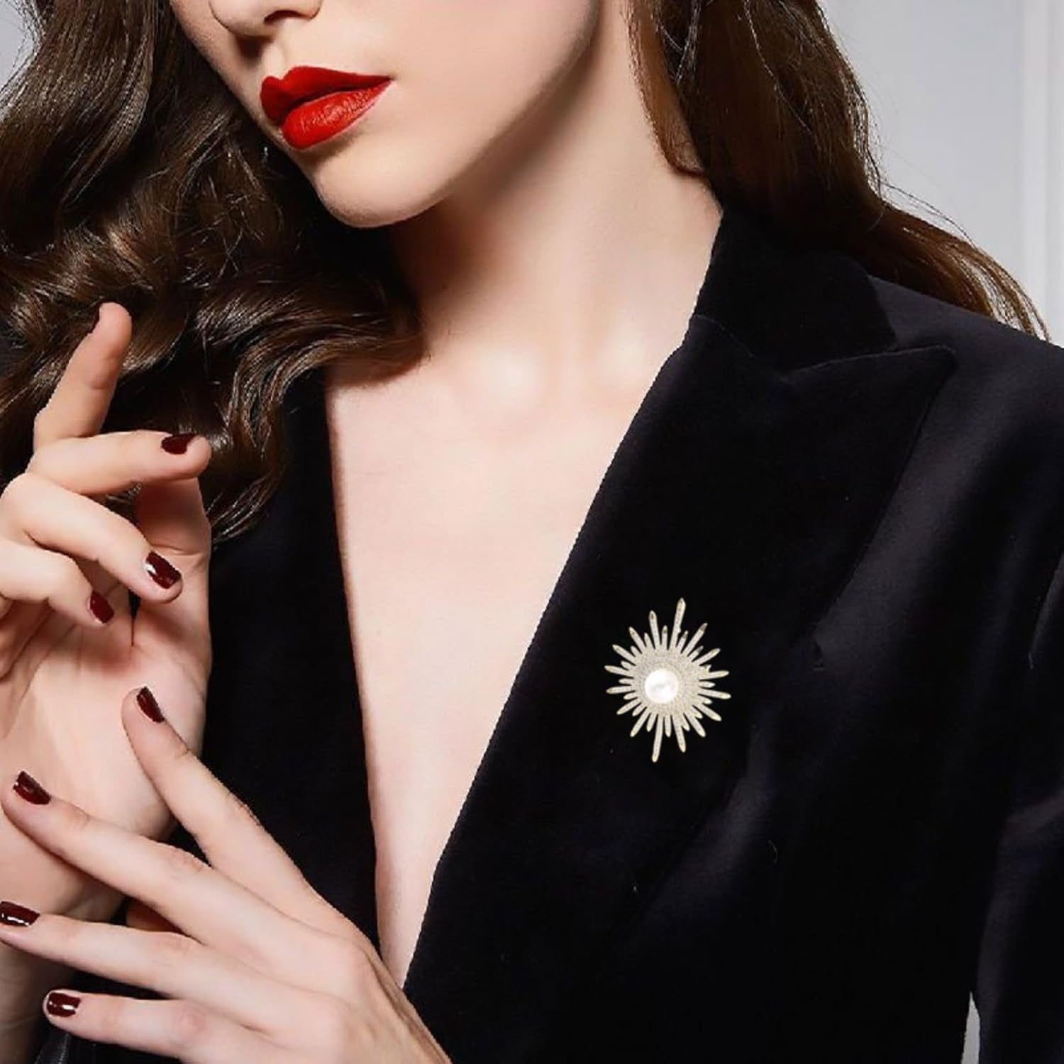 Sunflower Brooch Pins Sunflower Pearl Brooch Pins for Women Sunflower Rhinestone Brooch Pins Flower Brooch Pins Pearl Pins for Clothes Lapel Badge Brooch Pins for Lanyards Backpacks Clothes Hats Jackets