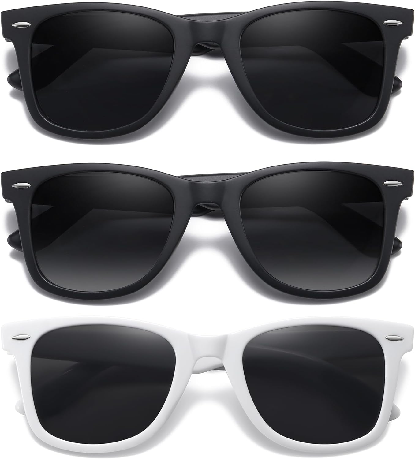 Retro Polarized Sunglasses for Women Men Classic Mirror Lens Driving Trendy Sun Glasses UV Protection (3 Pack)