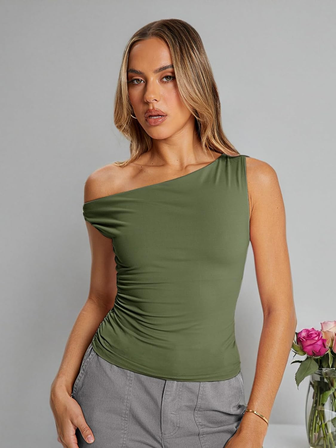Womens Summer Tops Spring T Shirts Crop Tank Top Fashion Clothes Workout Gym Beach Vacation Outfits 2025