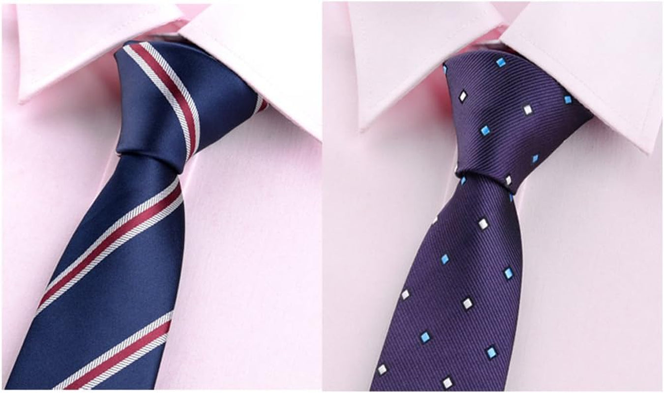 4 Packs Skinny Neckties for Men Boys, 2.35'' Wide Slim Ties in Different Textured Style Mixed Set