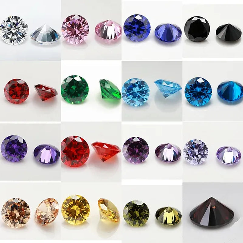 6.5Ct Loose Gemstone round Cut Cubic Zirconia Stone Jewelry Production Craft Bead Grade VVS 10.0 Mm/0.393Inch
