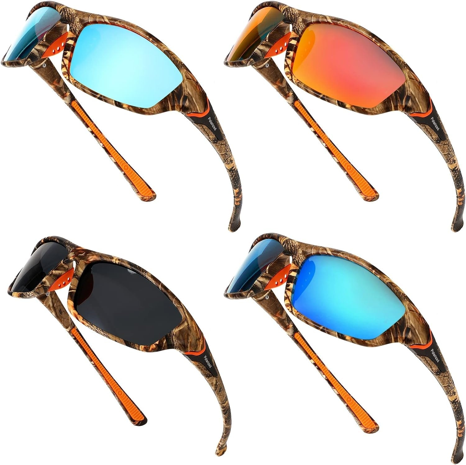 4 Pairs Men Polarized Sunglasses with UV Protection Driving Glasses Sports for Sport Outdoor Activities