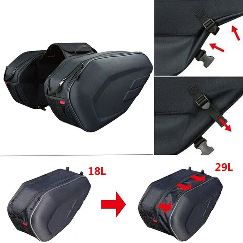 Newest Motorcycle Waterproof Racing Race Moto Helmet Travel Bags Suitcase Saddlebags + Raincoat