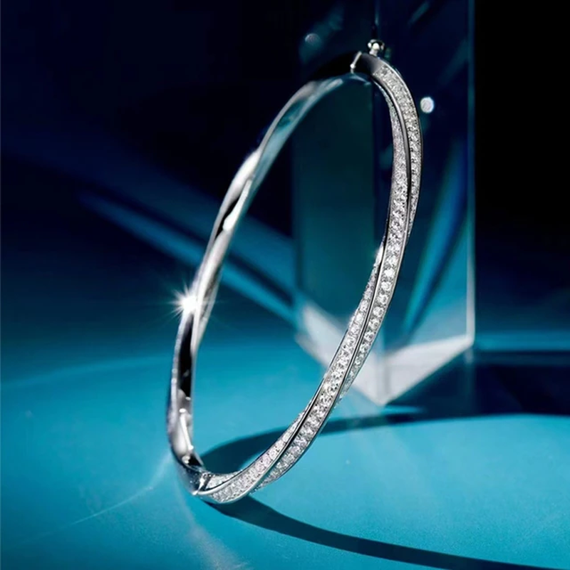 925 Sterling Silver Lab Sapphire High Carbon Diamond 18K Gold Plated