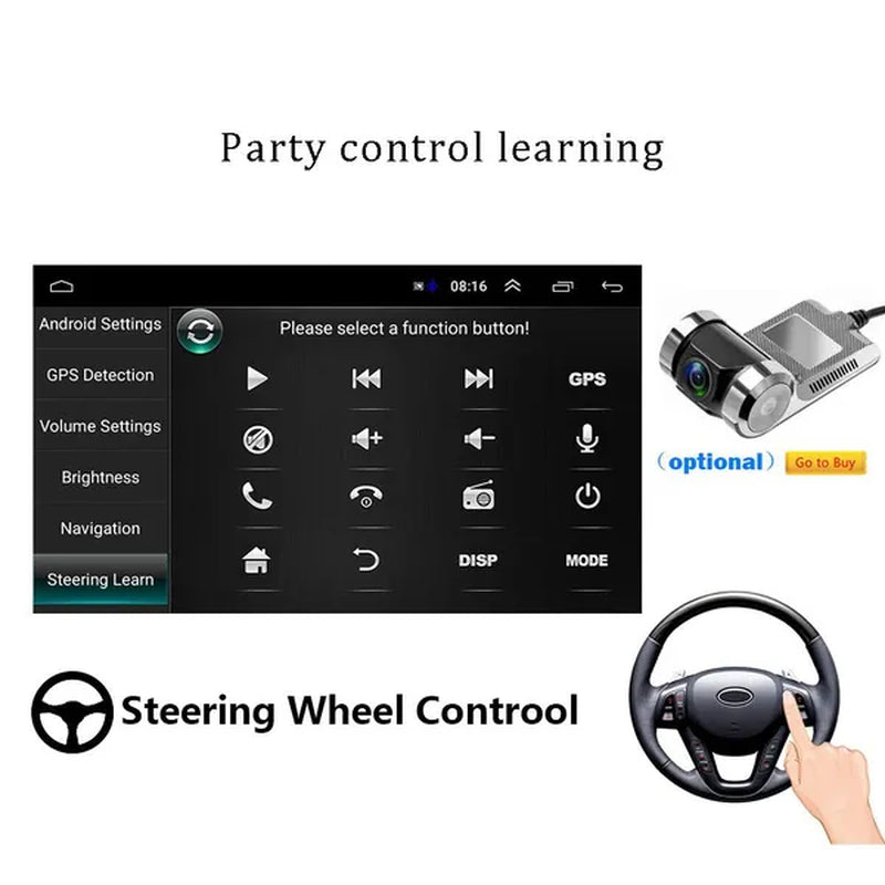 Amprime 1Din Android Car Radio Wifi Car Multimedia GPS Navigation Autoradio Bluetooth Stereo Radio FM AUX USB Auto Audio Player