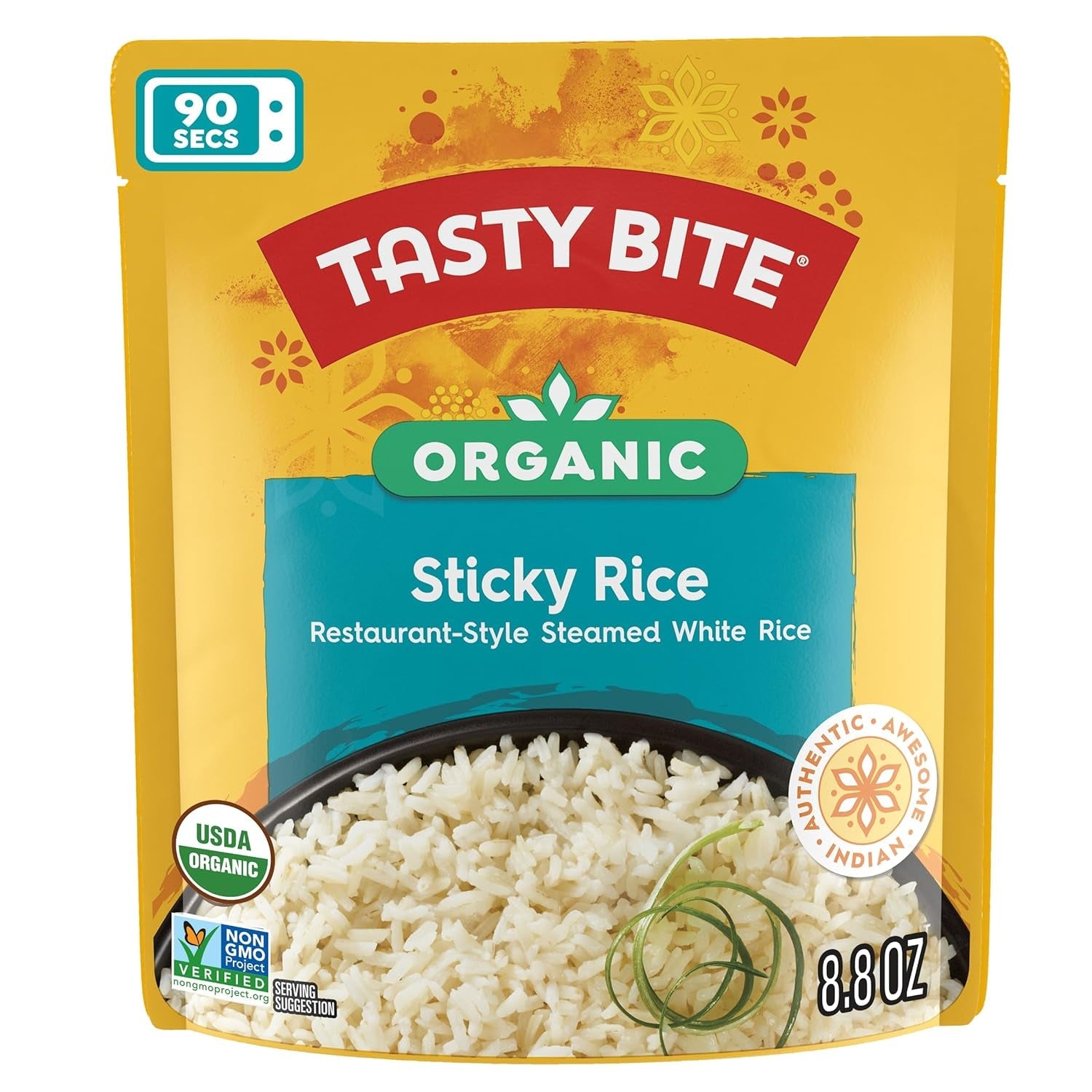 Organic Sticky Rice, 8.8 Ounce, (Pack of 6), Ready to Eat, Microwavable, Vegan, Gluten-Free