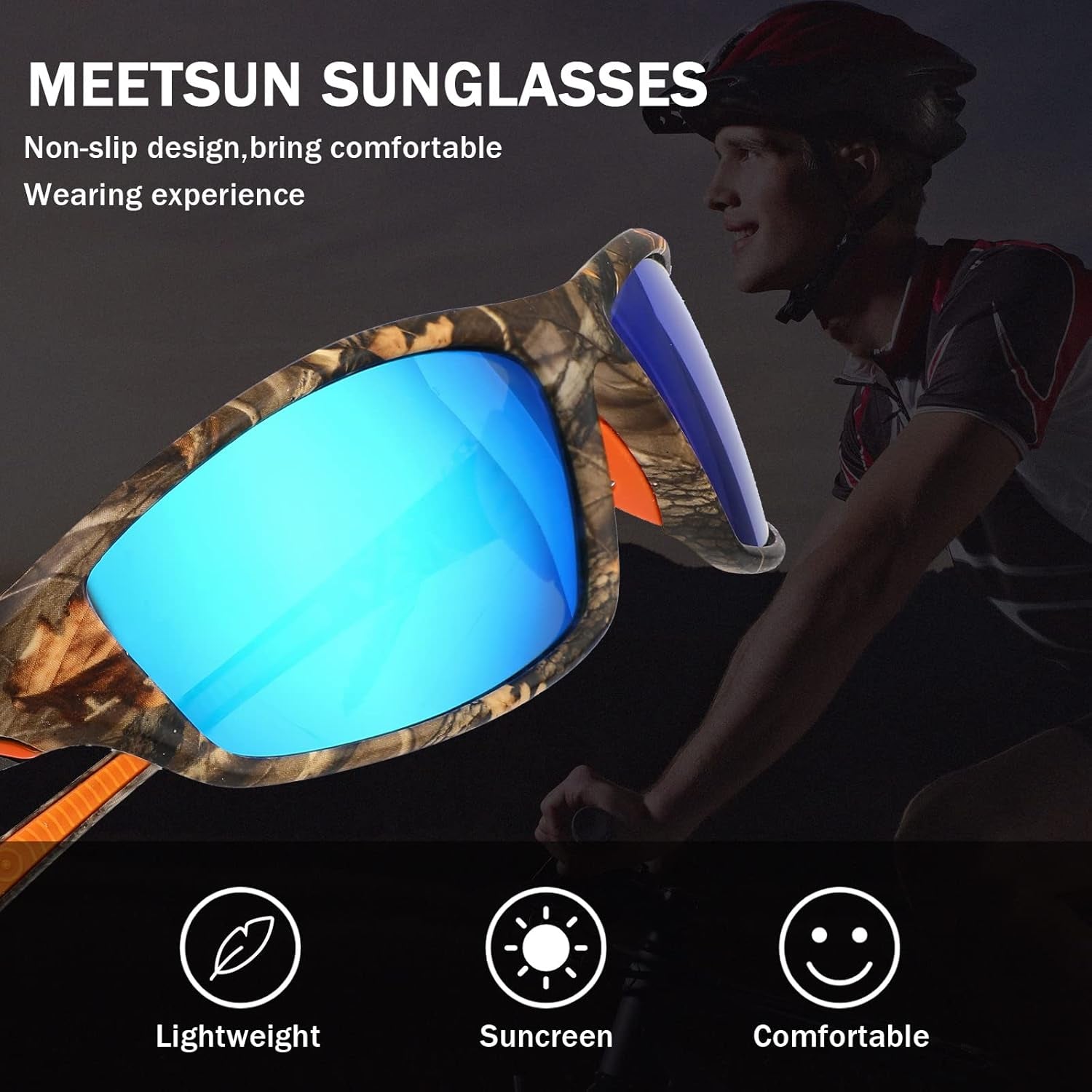 4 Pairs Men Polarized Sunglasses with UV Protection Driving Glasses Sports for Sport Outdoor Activities