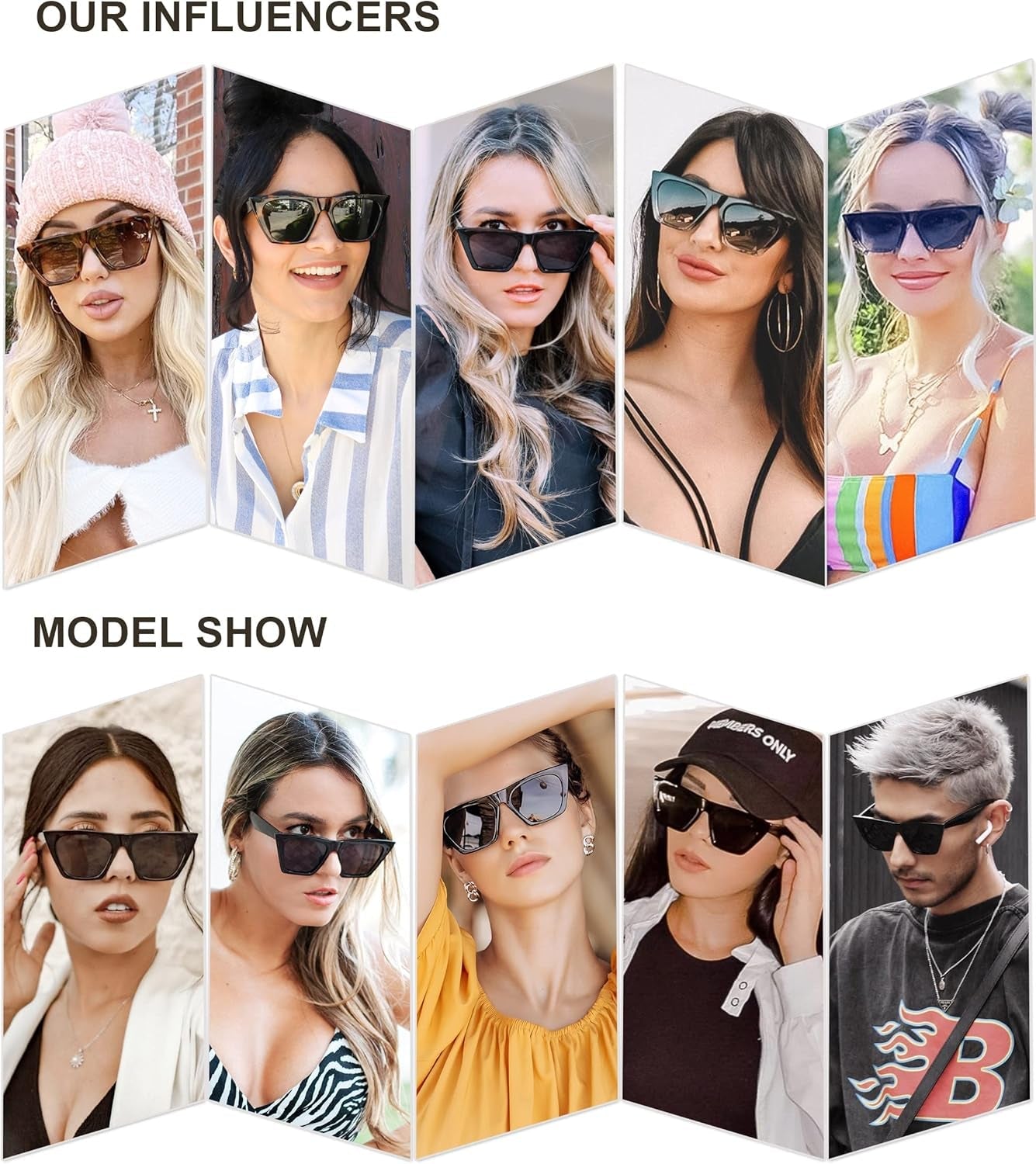 Trendy Oversized Square Cateye Polarized Sunglasses Womens Big Frame Shades SJ2115
