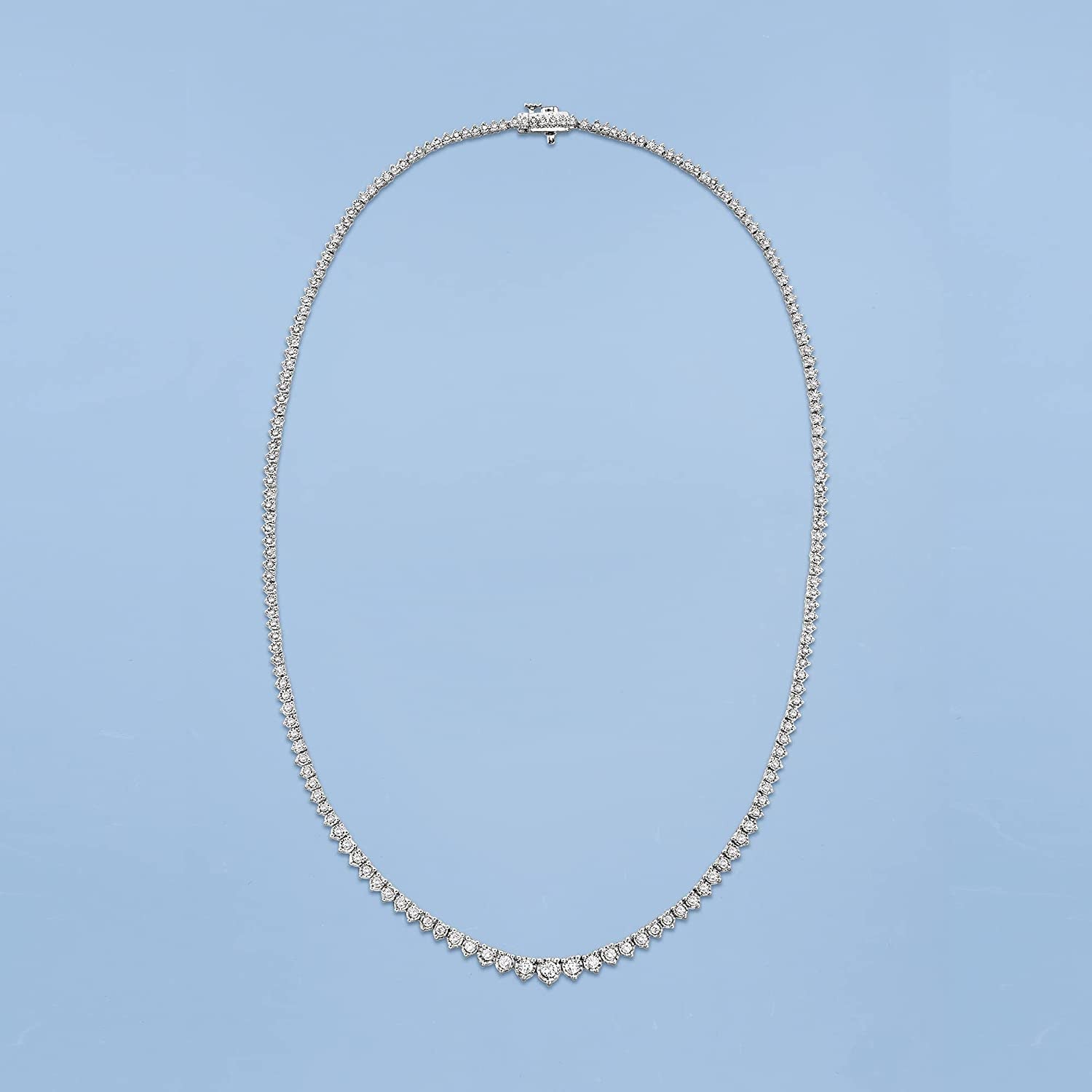 3.00 Ct. T.W. Diamond Tennis Necklace in Sterling Silver