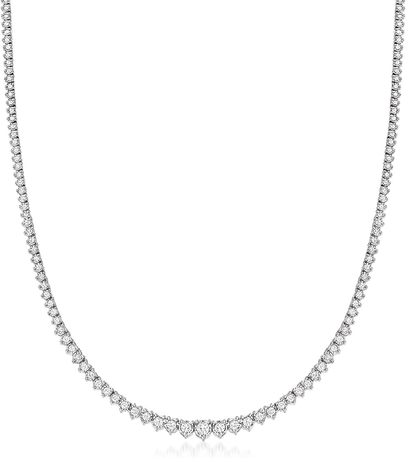 3.00 Ct. T.W. Diamond Tennis Necklace in Sterling Silver