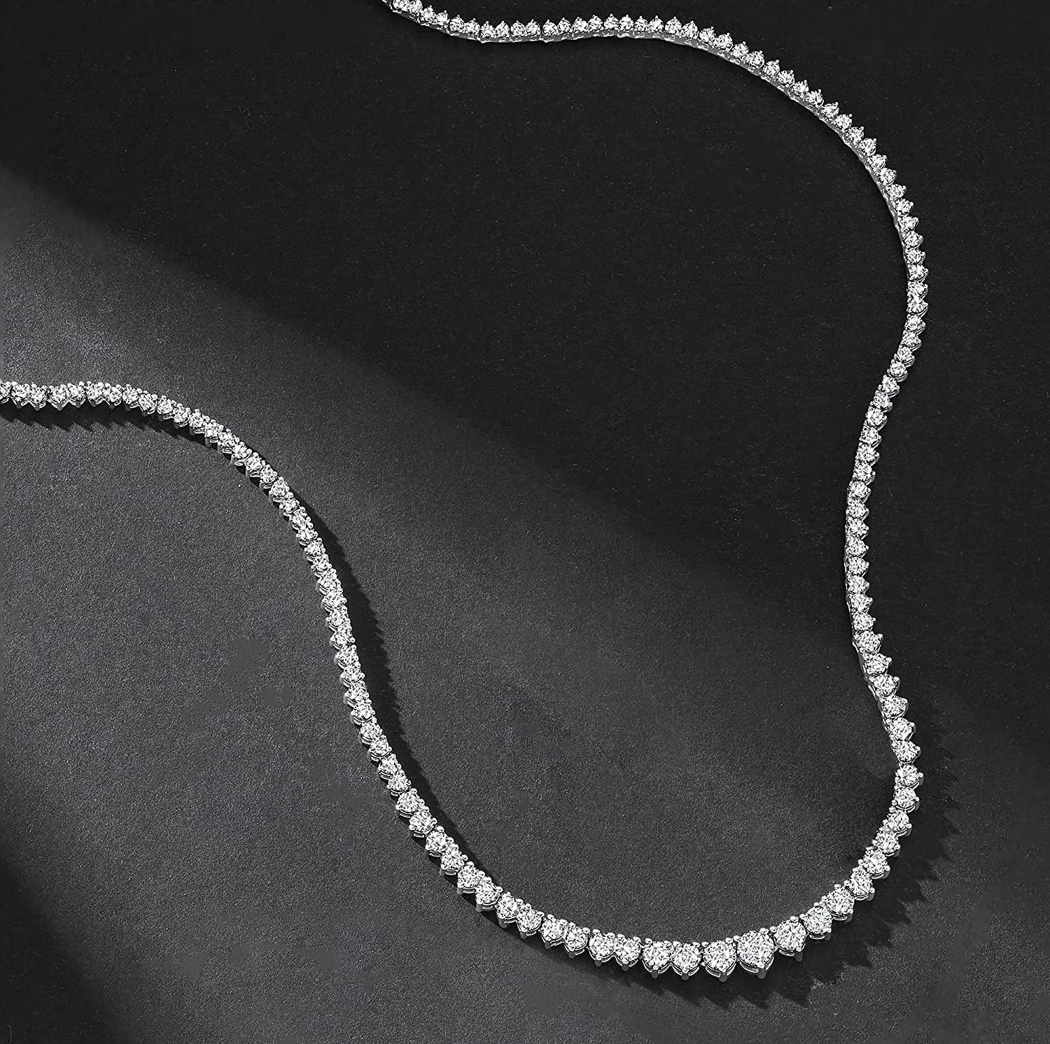 3.00 Ct. T.W. Diamond Tennis Necklace in Sterling Silver