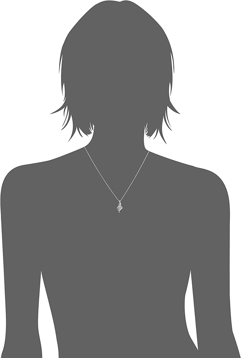 Diamond 3 Stone Pendant Necklace (1/4 Cttw), 18"