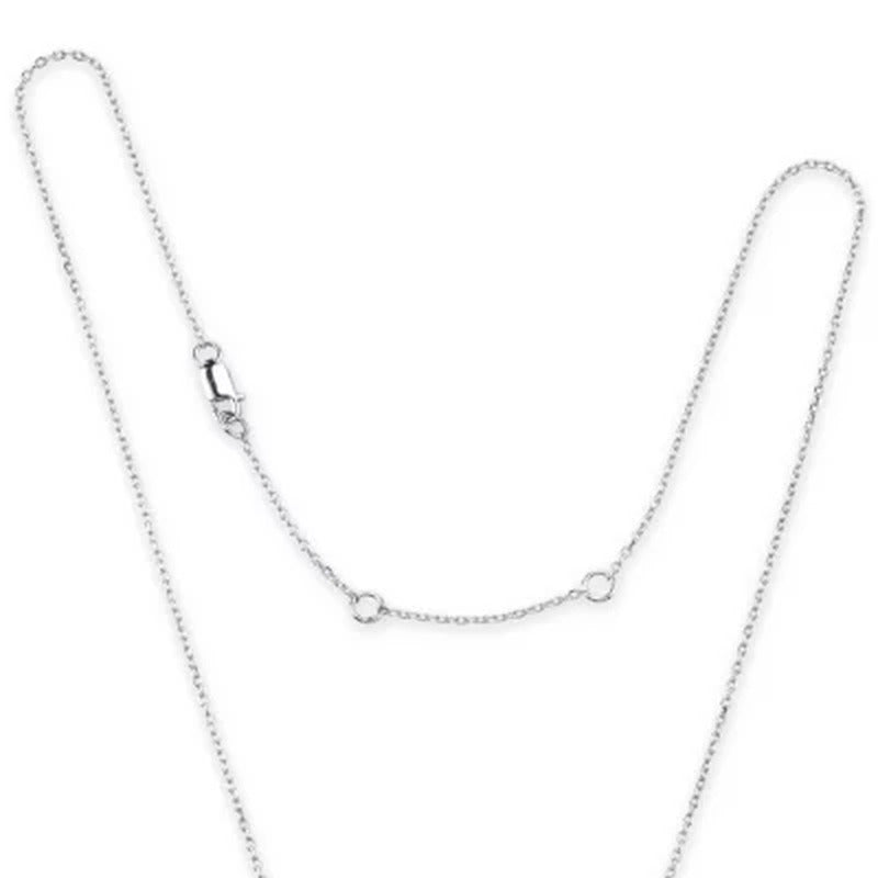 925 Sterling Silver Dancing Lab Created White Sapphire Pendant and Earring Set