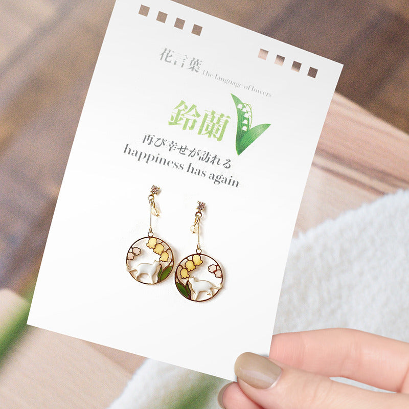 Earrings without Pierced Ears, Sweet Flowers and Playful