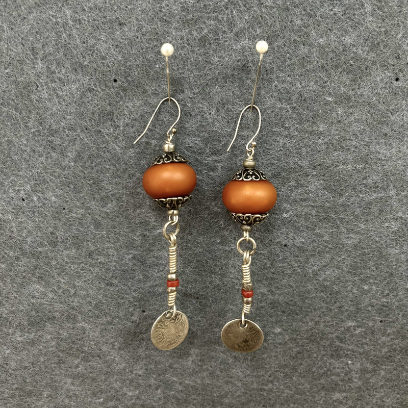 Moroccan Quba Tassel Coin Earrings