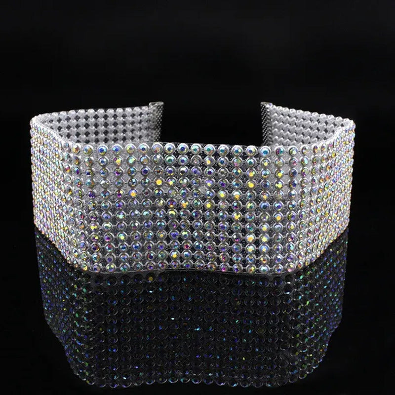 Full Diamond Necklace Chain Link Layer Necklace Gift for Women Jewelry