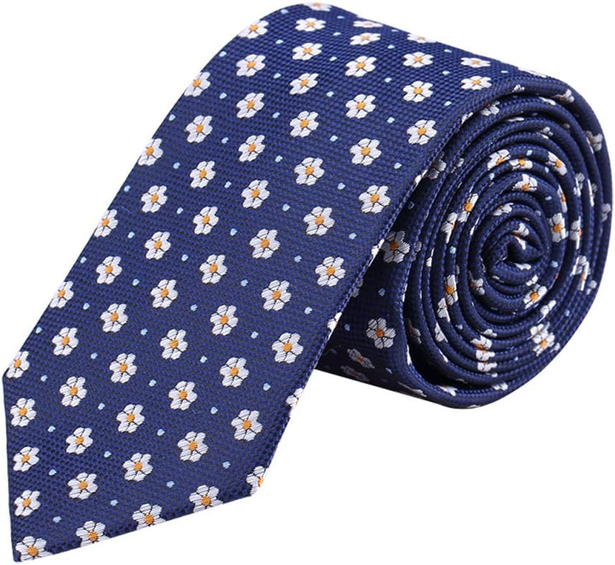 4 Packs Skinny Neckties for Men Boys, 2.35'' Wide Slim Ties in Different Textured Style Mixed Set
