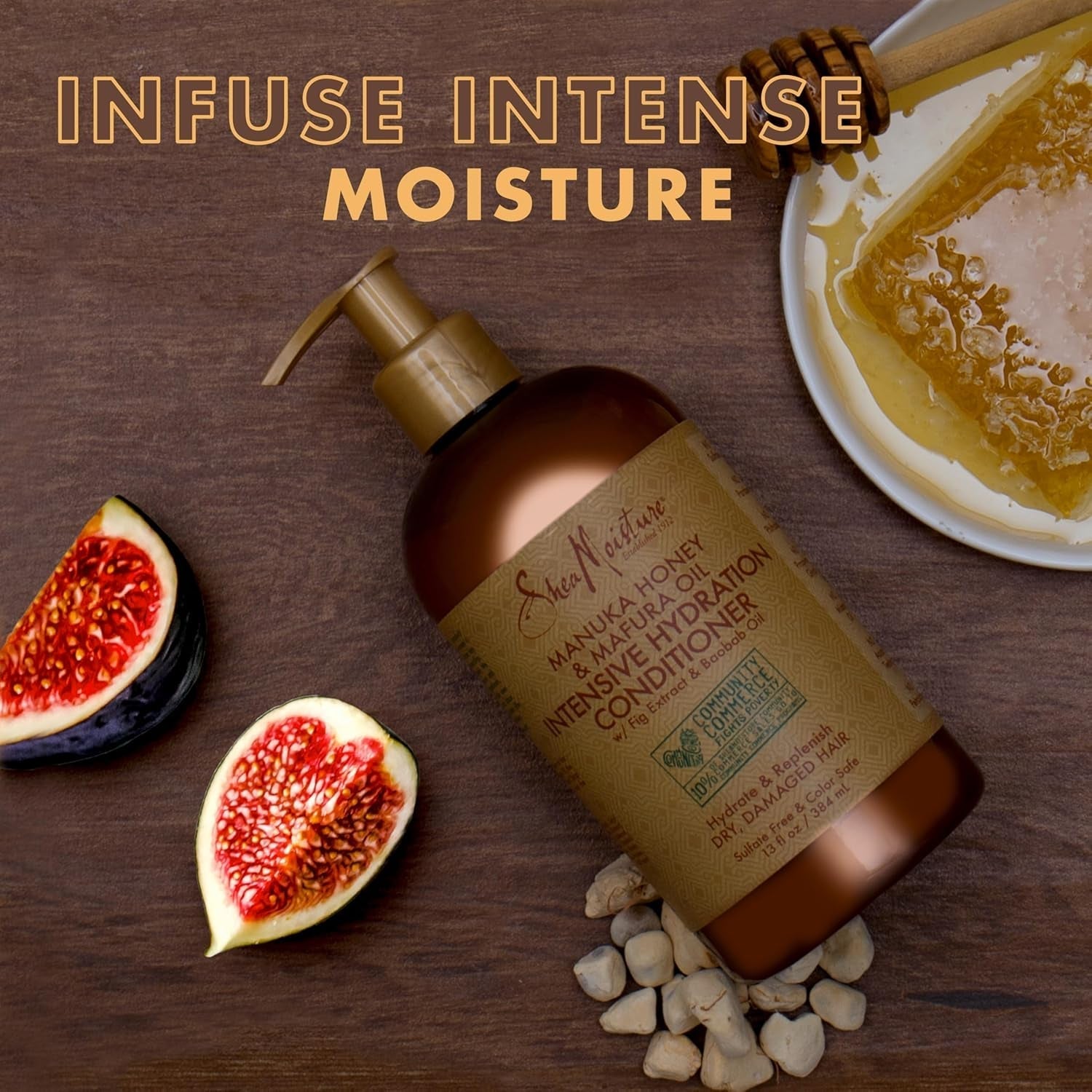 Conditioner Intensive Hydration for Dry, Damaged Hair Manuka Honey and Mafura Oil to Nourish and Soften Hair 13 Oz