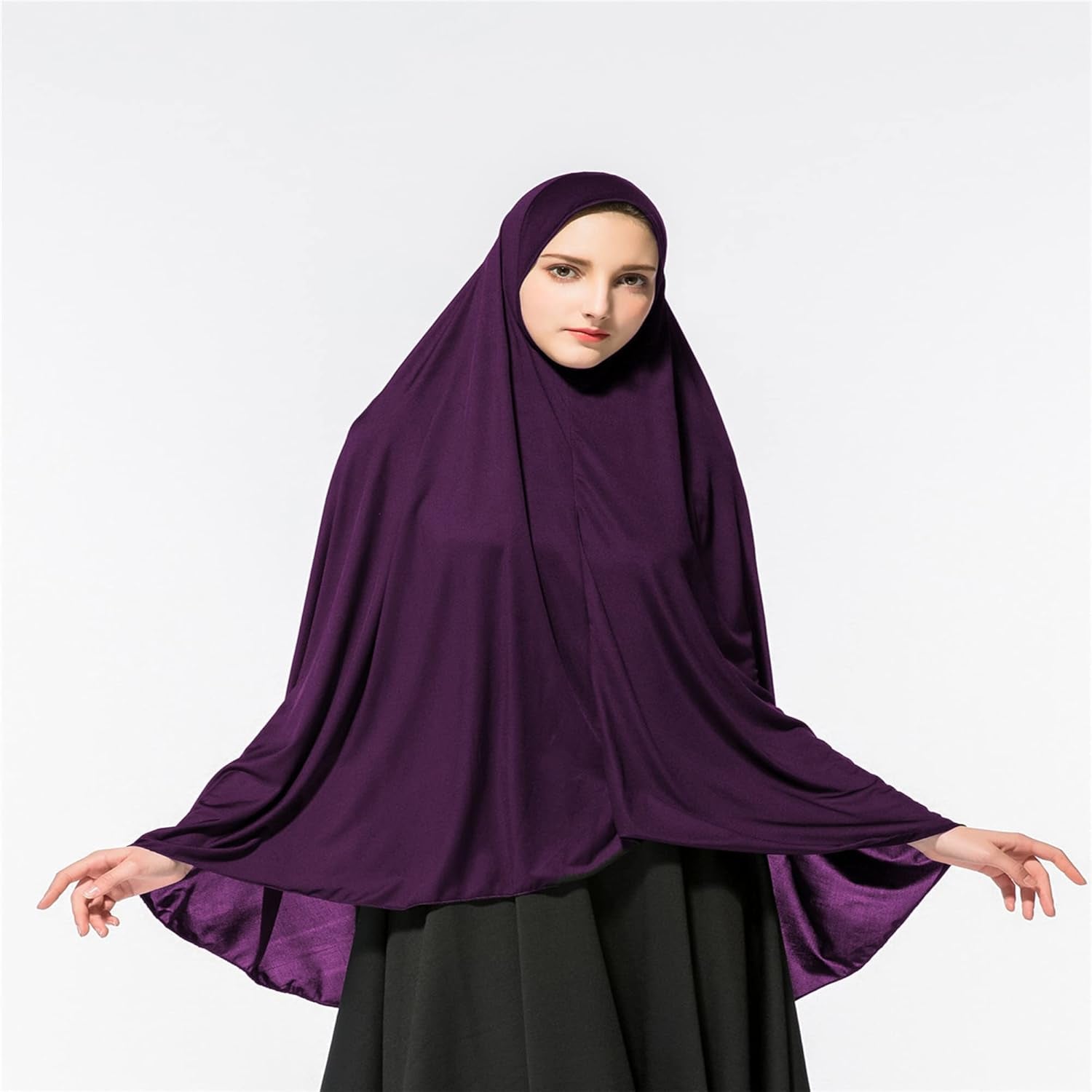 Women Muslim Islam Headscarf Hijabs Muslim Headscarf Turban Jersey Hijabs Long Cape Hat