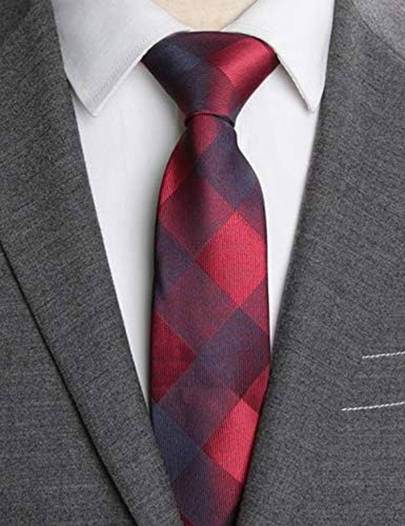 4 Packs Skinny Neckties for Men Boys, 2.35'' Wide Slim Ties in Different Textured Style Mixed Set