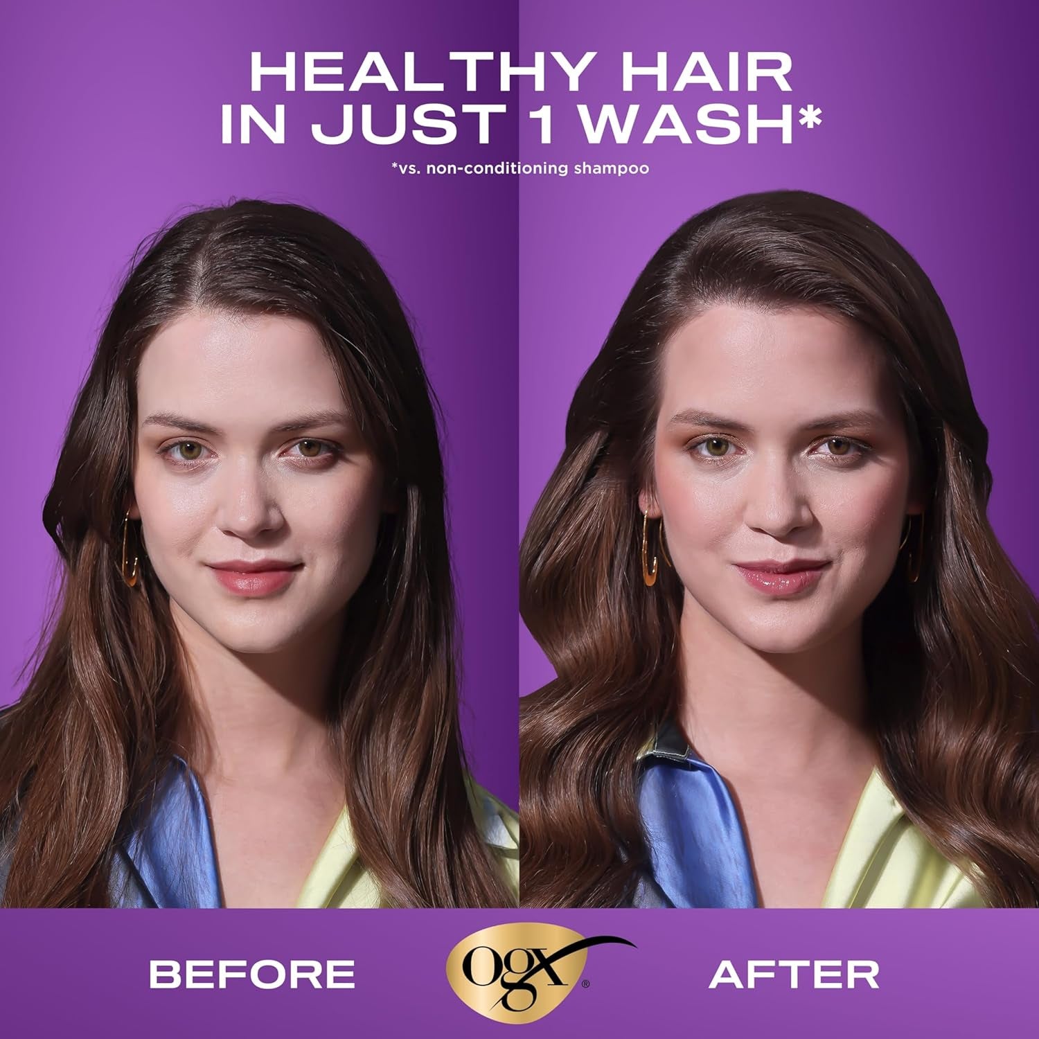 Thick & Full + Biotin & Collagen Shampoo & Conditioner Set, (Packaging May Vary), Purple, 13 Fl Oz (Pack of 2)