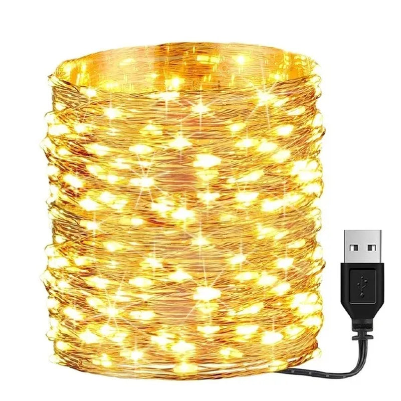 2/5/10/20M Christmas USB LED String Lightt Garland Outdoor Indoor Home Christmas Decoration Fairy Light Led Strip