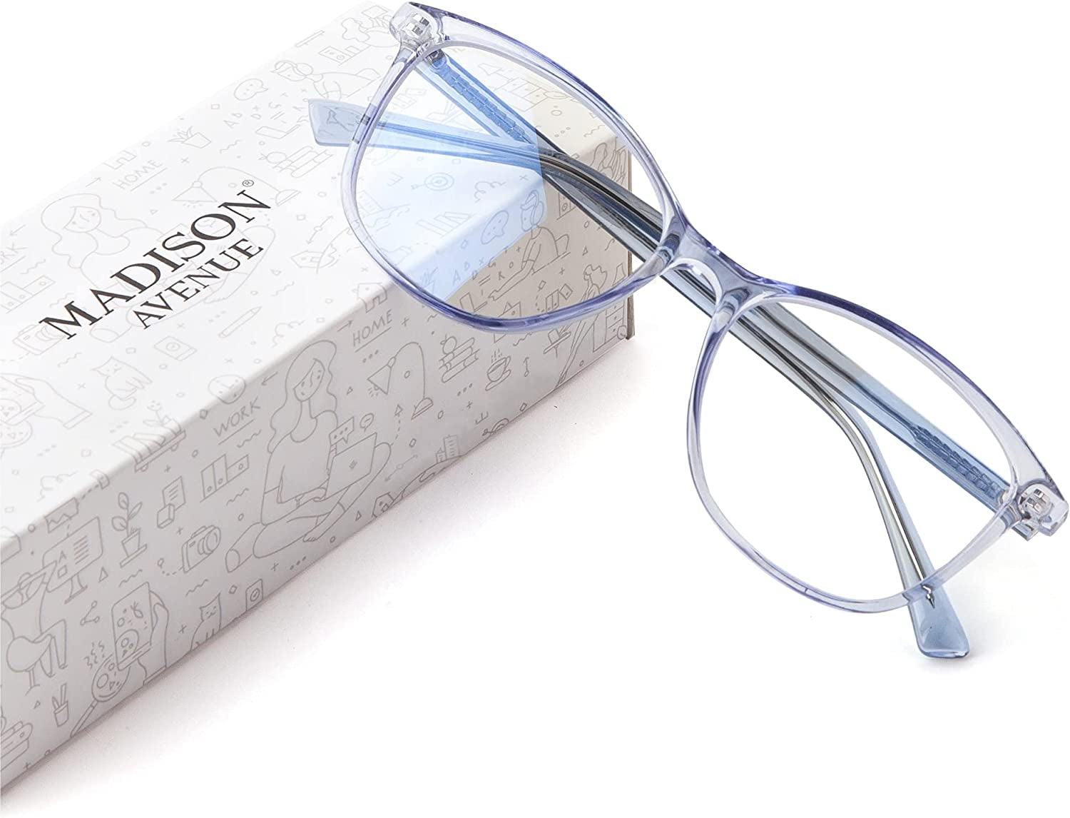 Blue Light Blocking Glasses Anti Eyestrain UV Glare Blue Light Glasses for Women TV Phone Computer Gaming Eyeglasses (Demi)
