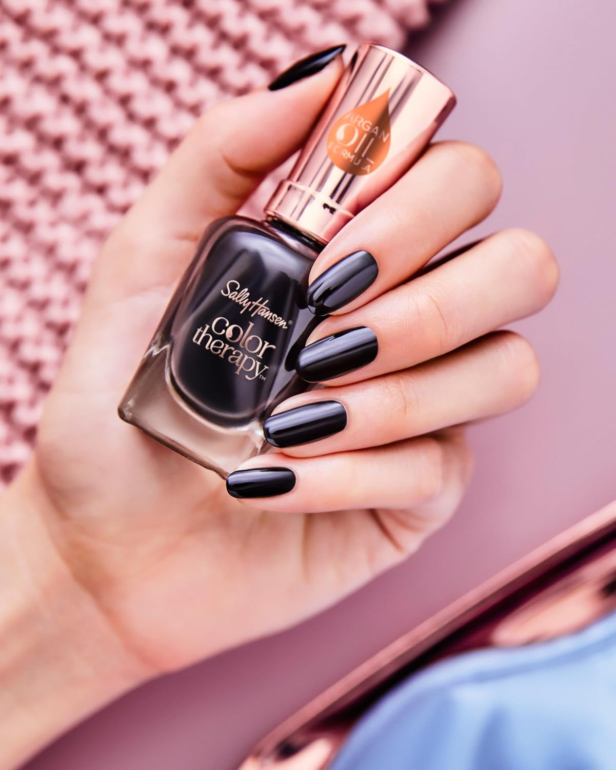 Color Therapy™, High Gloss Top Coat, Argan Oil, Long Lasting, Healthy Nails, Clear Nail Polish