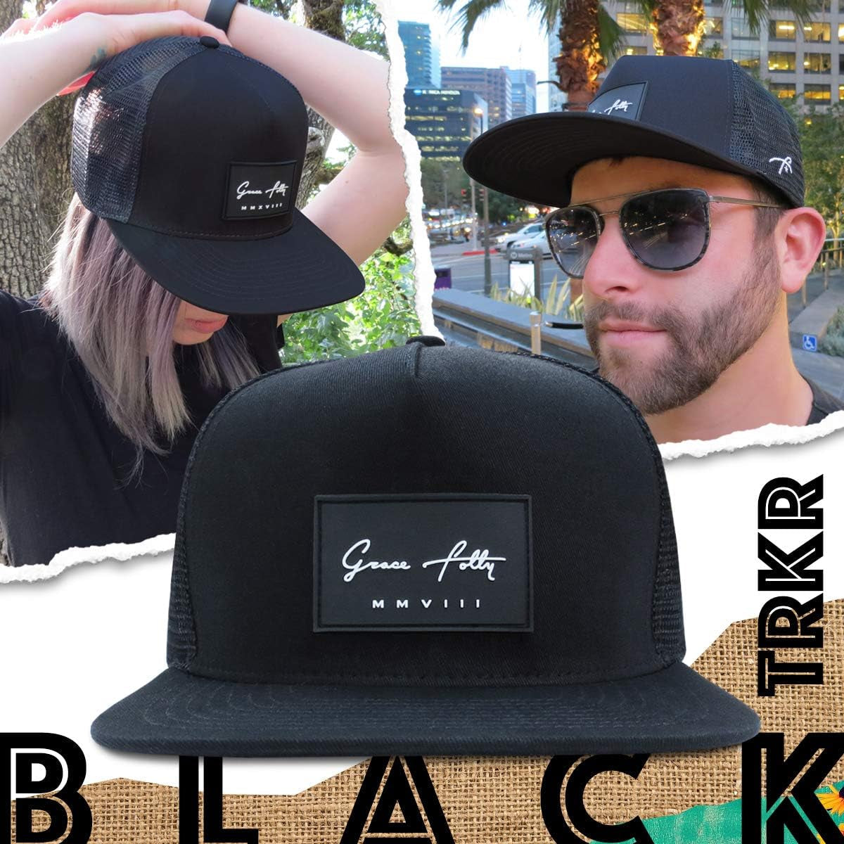 Trucker Hat for Men & Women. Snapback Mesh Caps