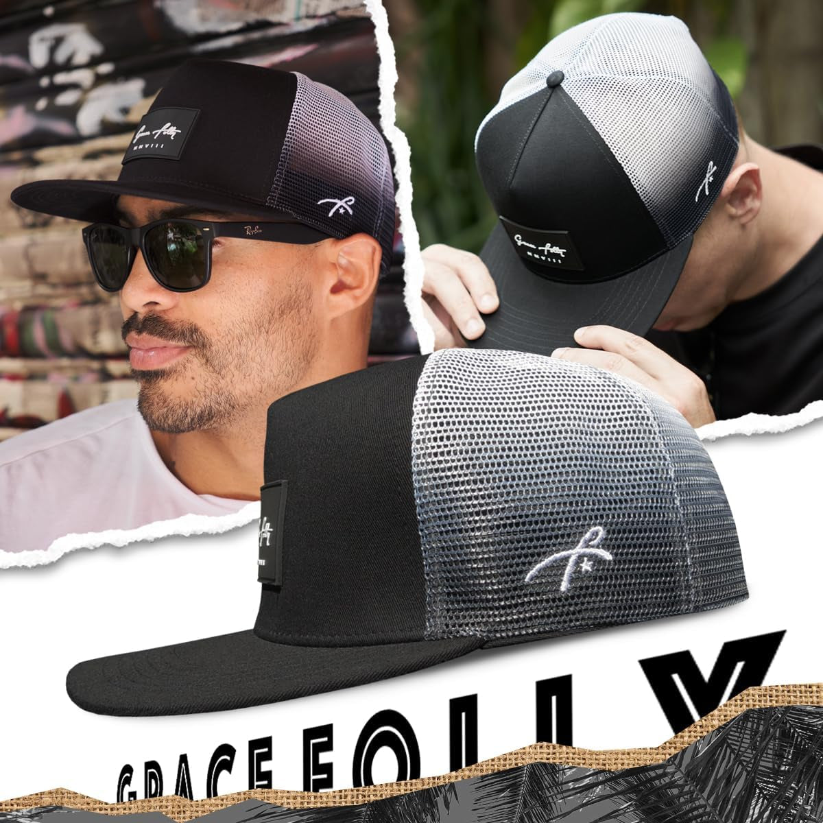 Trucker Hat for Men & Women. Snapback Mesh Caps