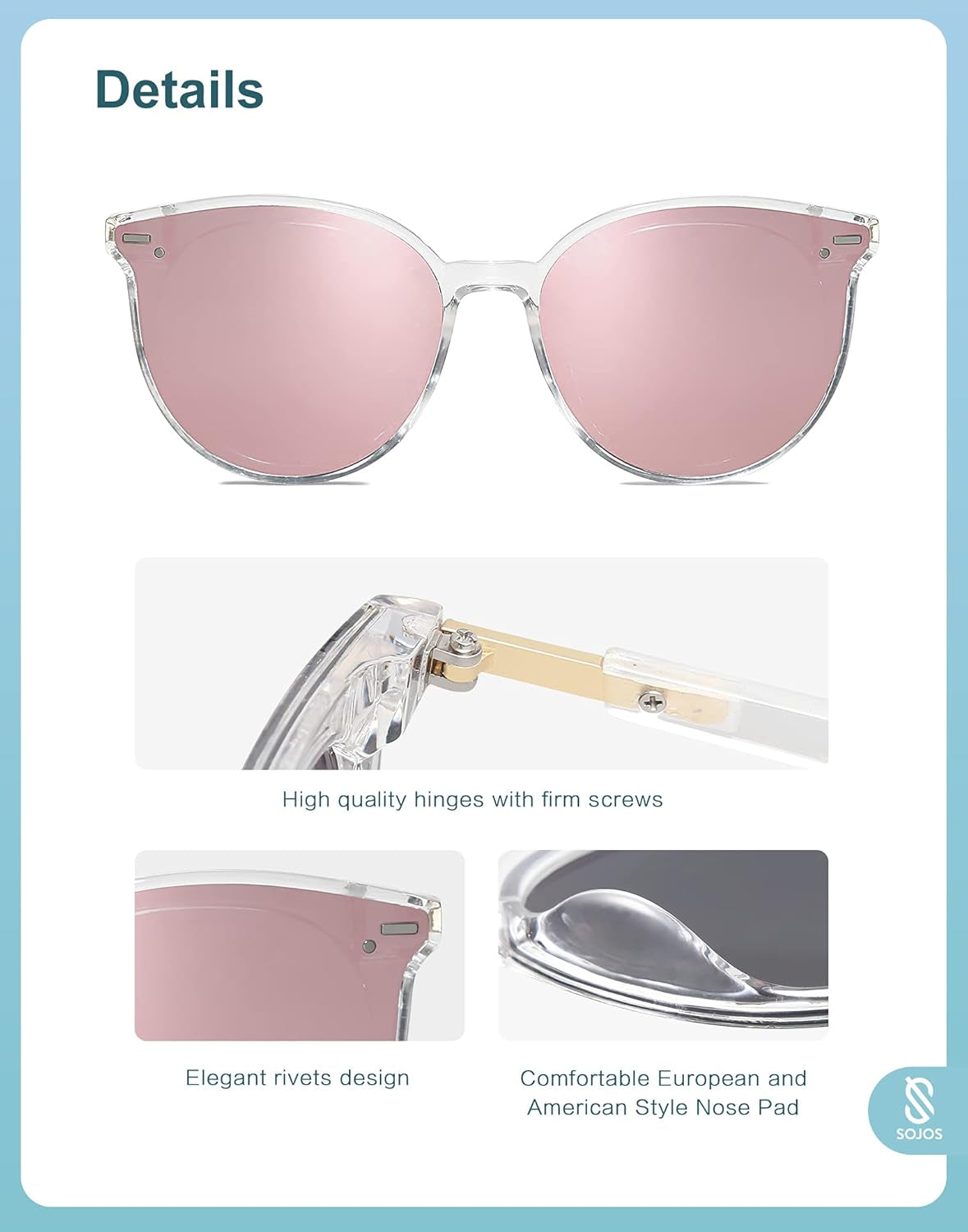 Sunglasses Womens Trendy 2025 Classic round Retro Vintage Shades Large Frame Sunnies SJ2067