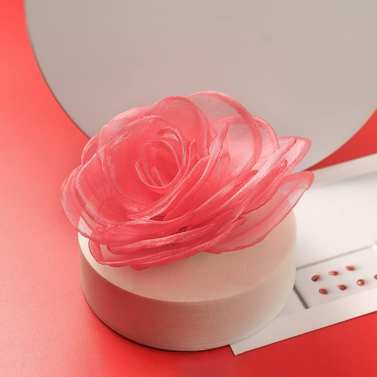 Light Orange Floral Pin for Hats and Accessories