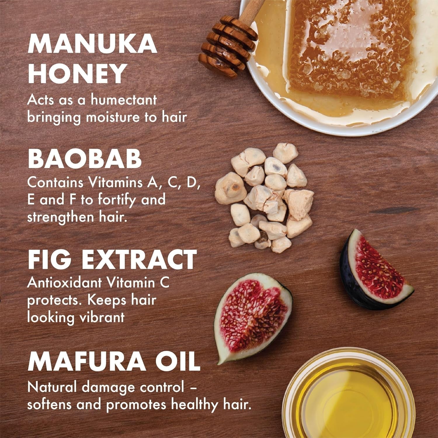 Conditioner Intensive Hydration for Dry, Damaged Hair Manuka Honey and Mafura Oil to Nourish and Soften Hair 13 Oz