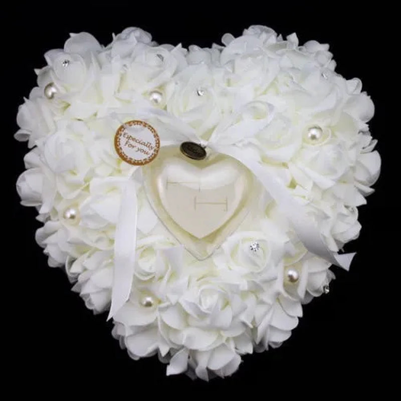 Wedding Favors Rose Heart Shaped Design Box Pillow Cushion Case Holder Gift