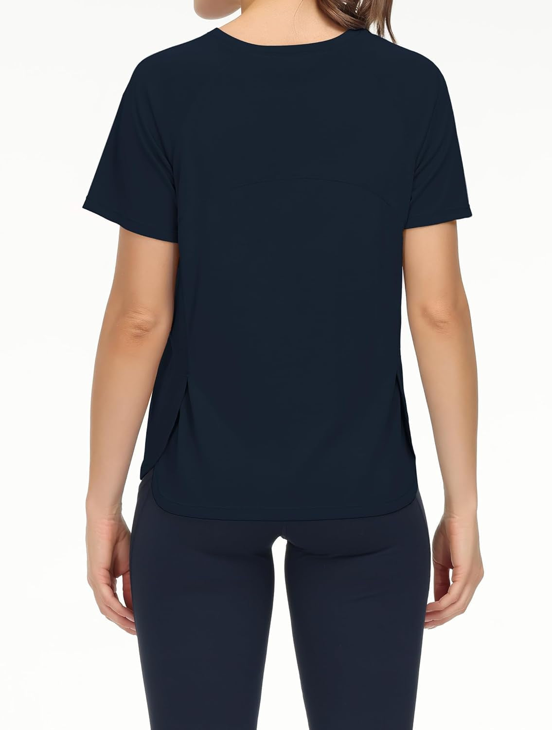 Women'S Short Sleeve Workout Shirts Breathable Yoga T-Shirts with Side Slits Athletic Tee Tops