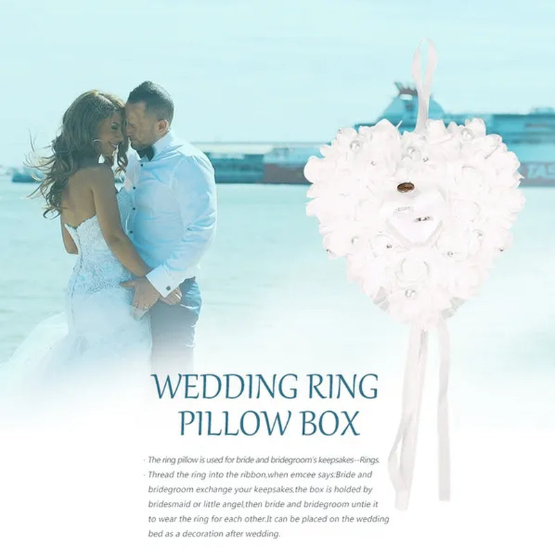 Wedding Favors Rose Heart Shaped Design Box Pillow Cushion Case Holder Gift