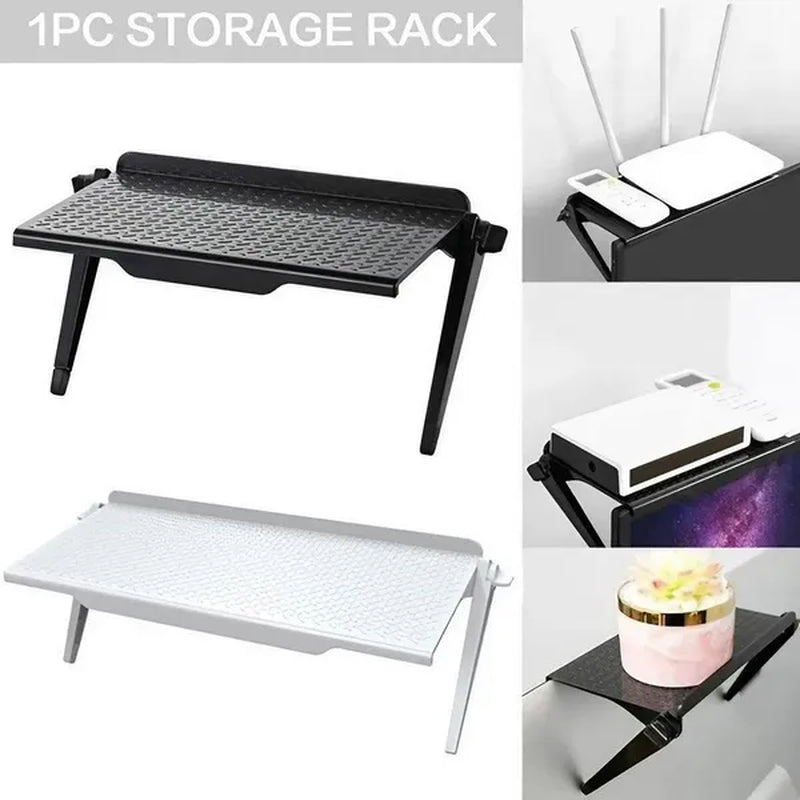 TV Monitor Rack Screen Top Storage Shelf Holder Home Storage Computer Multi-functional Organizer Bracket (Only Shelf) S/L 1PC