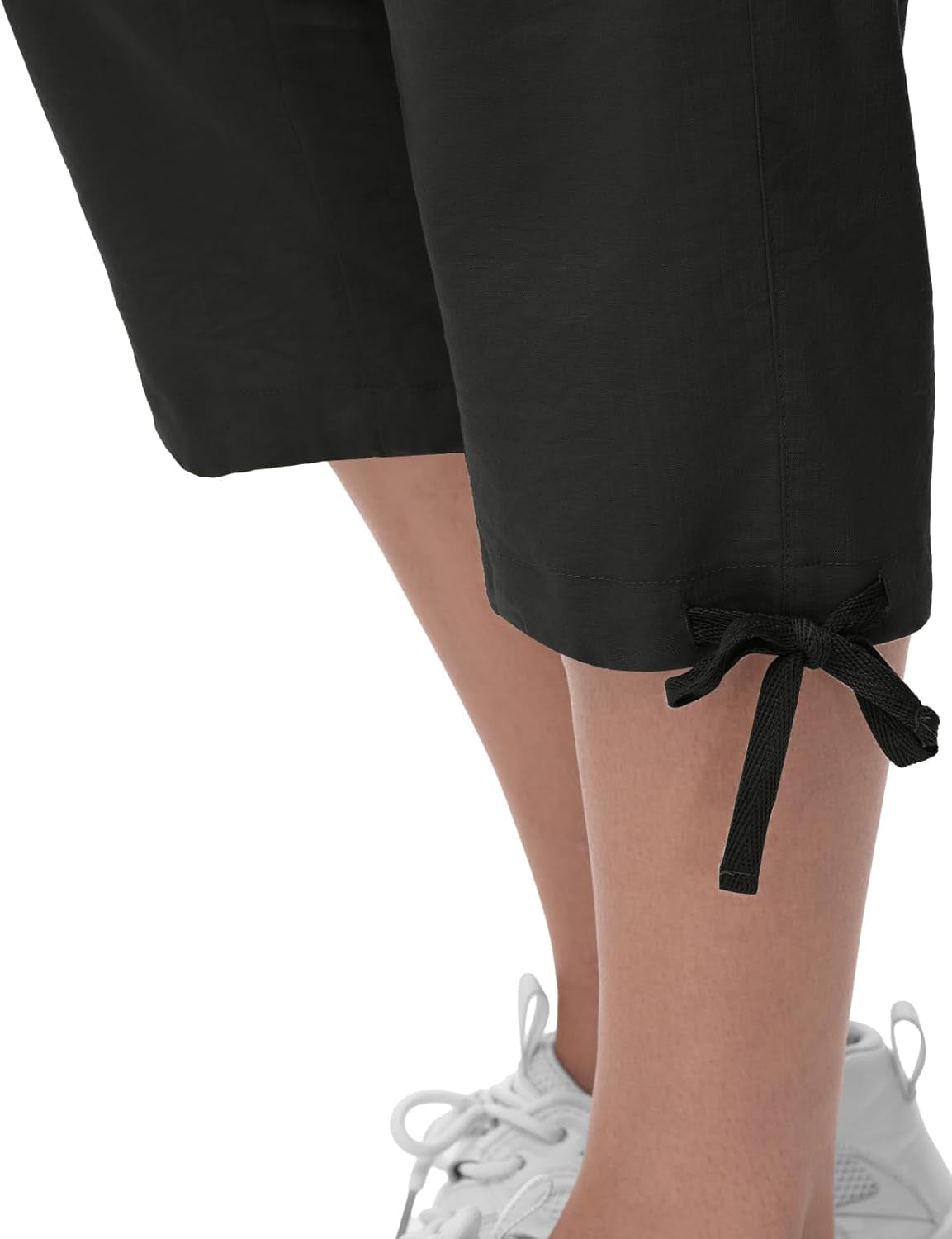 Women'S Capri Pants Lightweight Quick Dry Hiking Cargo Pockets Casual Water Resistant Travel Cropped Cotton