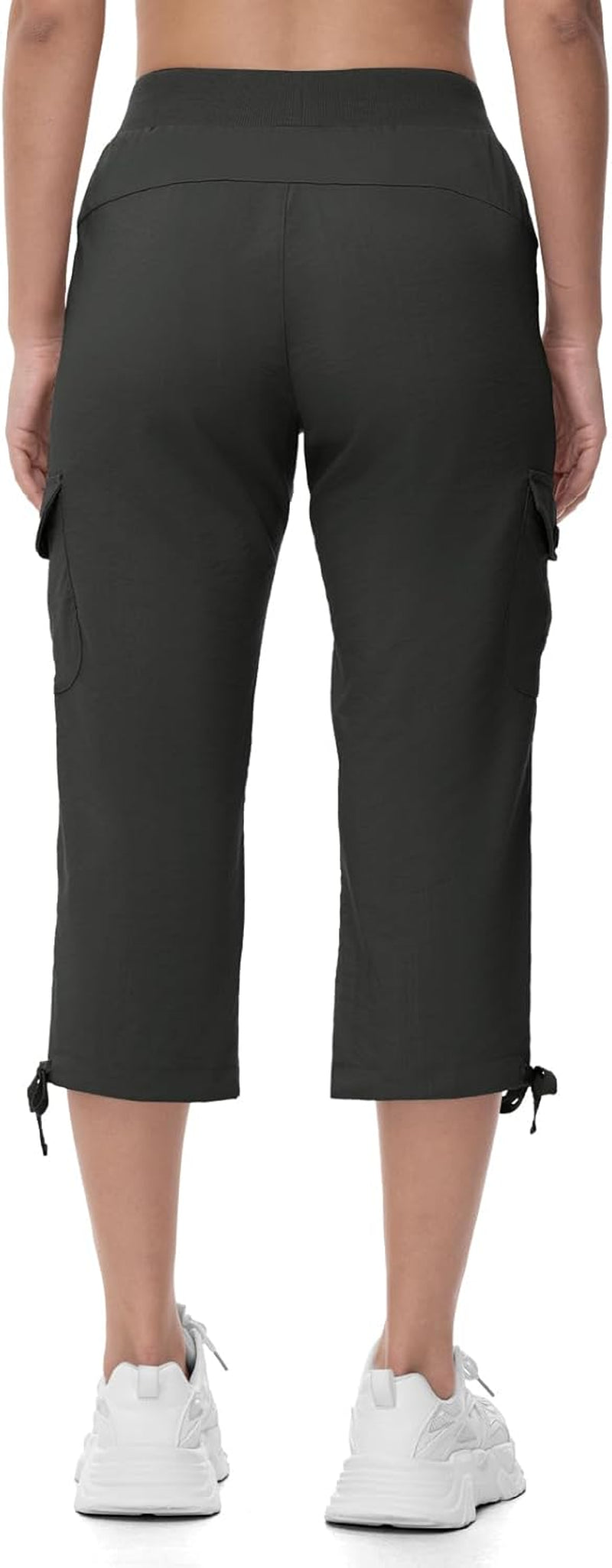 Women'S Capri Pants Lightweight Quick Dry Hiking Cargo Pockets Casual Water Resistant Travel Cropped Cotton