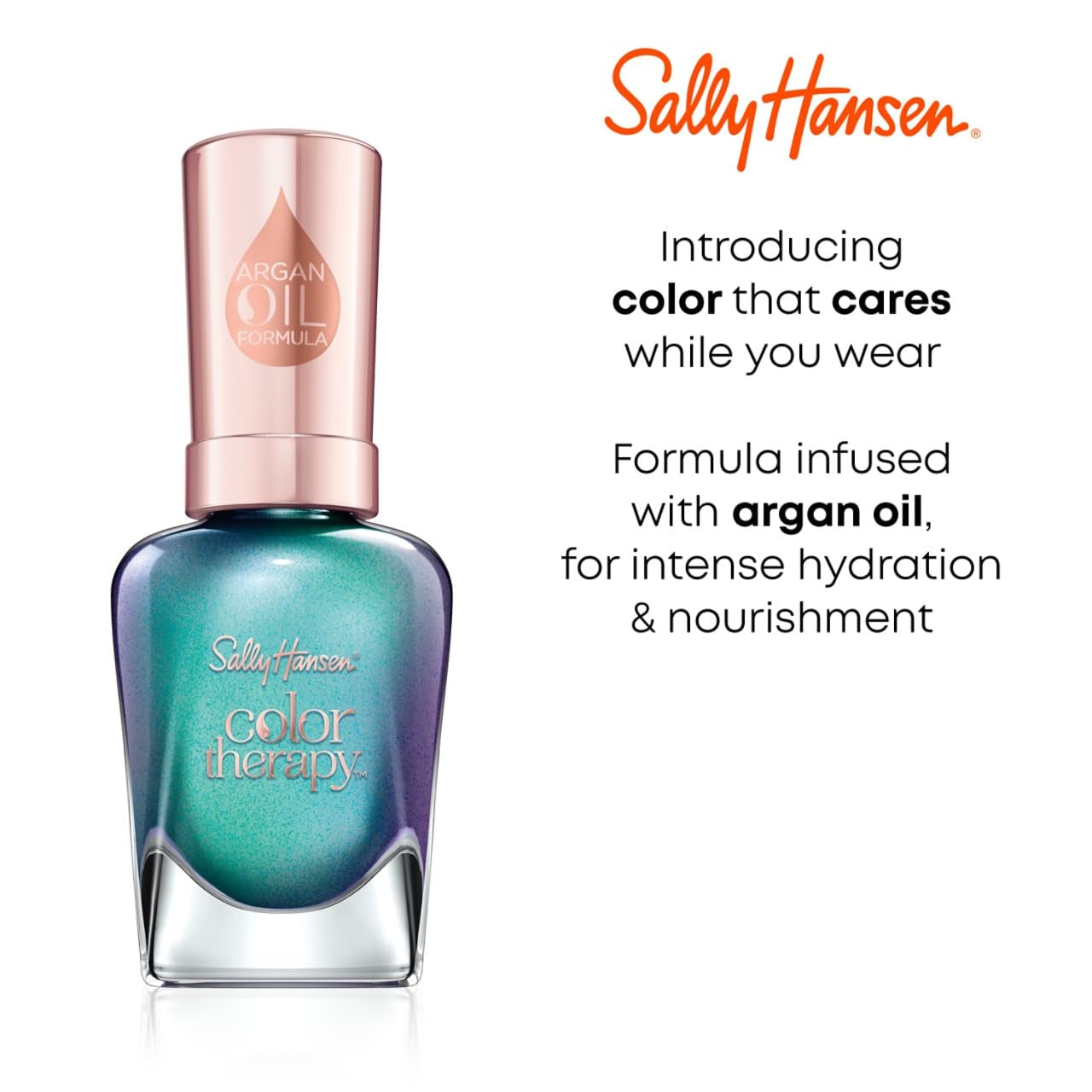 Color Therapy™, High Gloss Top Coat, Argan Oil, Long Lasting, Healthy Nails, Clear Nail Polish