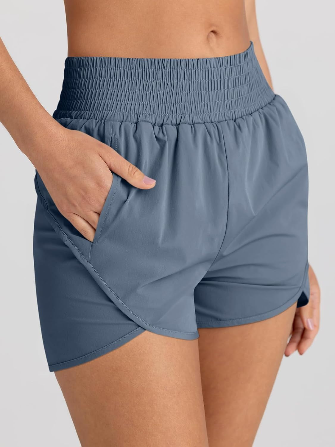 Womens Athletic Shorts High Waisted Running Shorts Gym Workout Shorts Casual Comfy Sport Shorts with Pockets 2025