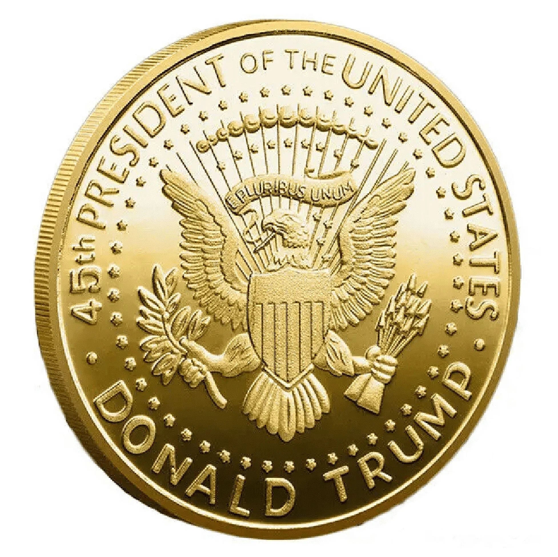 24K Gold-Plated Trump 2024 TAKE AMERICA BACK! W/Display Case Masters Coins