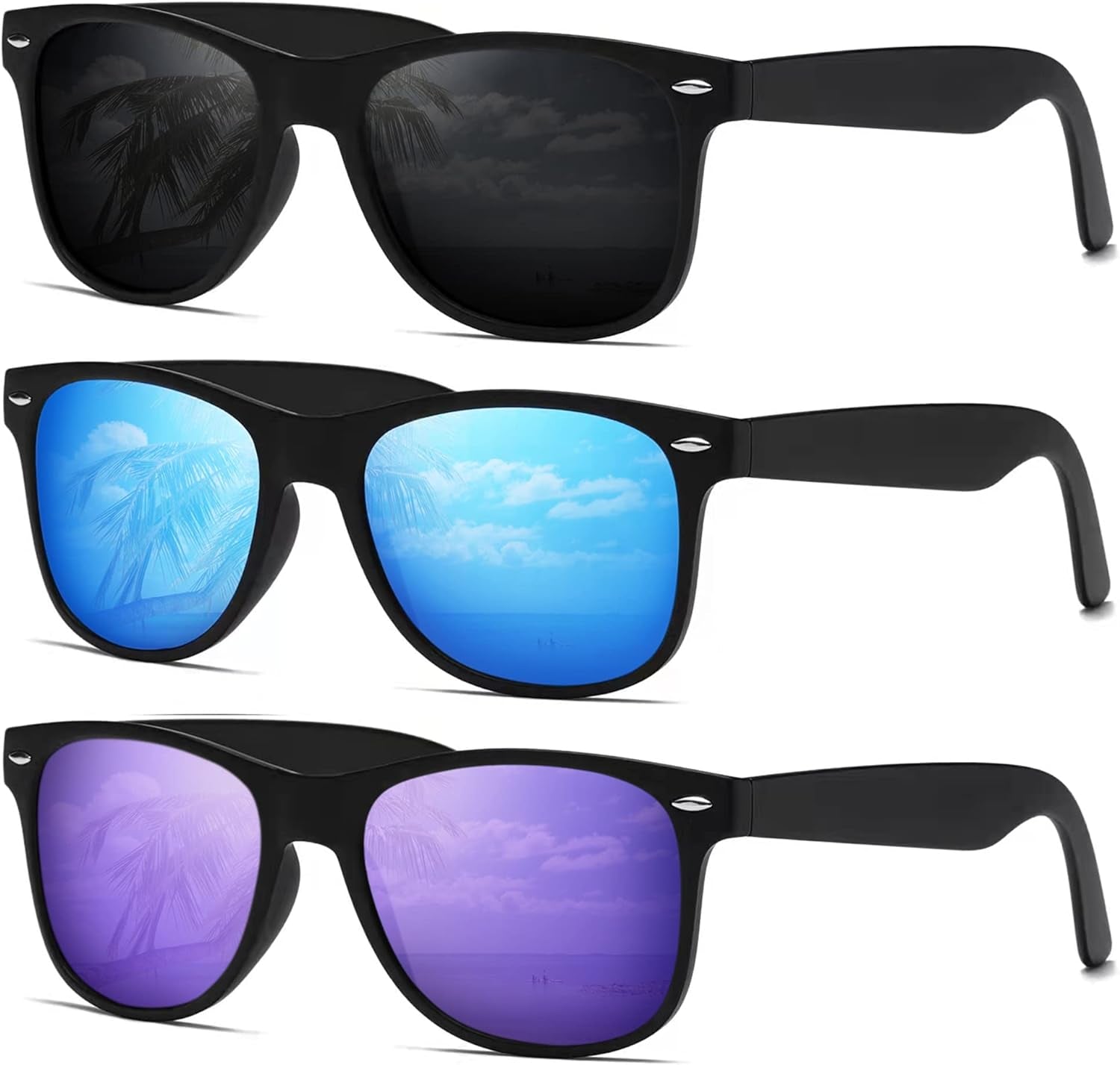 Sunglasses Men Polarized Sunglasses for Womens Trendy Retro Mirror Lens for Driving Fishing UV400 Protection