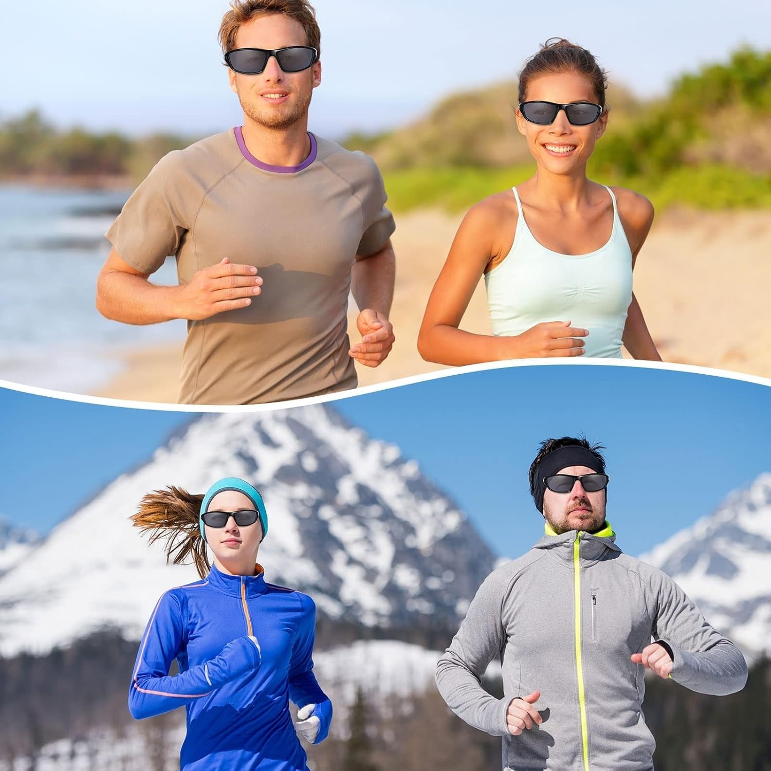 4 Pairs Men Polarized Sunglasses with UV Protection Driving Glasses Sports for Sport Outdoor Activities