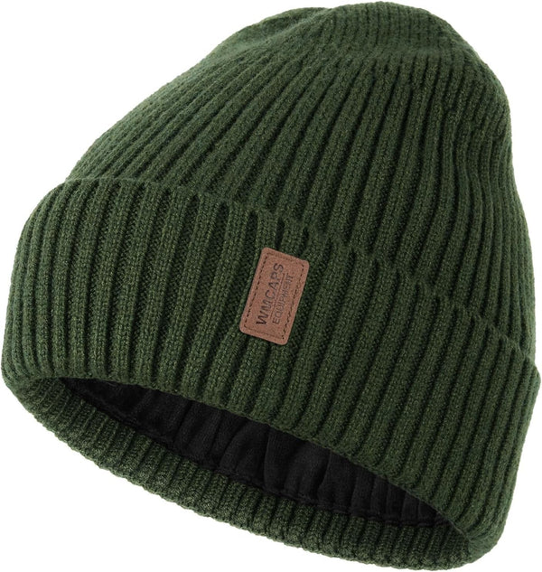 Warm Beanie for Men Women, Fleece Lined Beanie Warm Winter Caps Unisex Fashion Knit Cuffed Cap