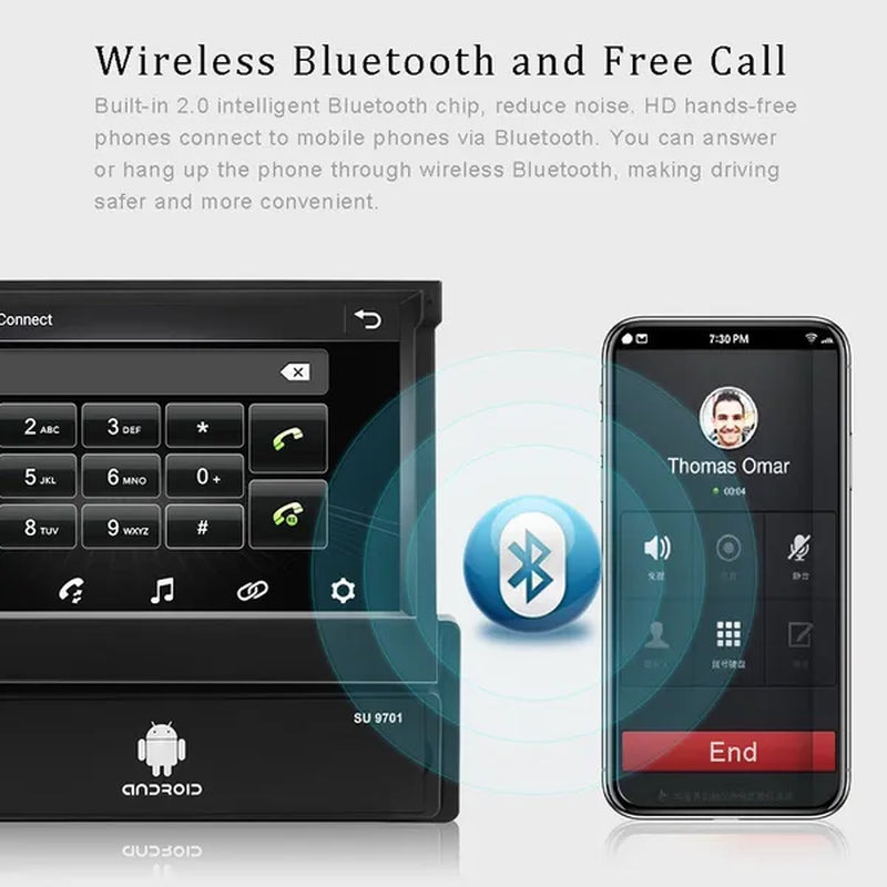 Amprime 1Din Android Car Radio Wifi Car Multimedia GPS Navigation Autoradio Bluetooth Stereo Radio FM AUX USB Auto Audio Player