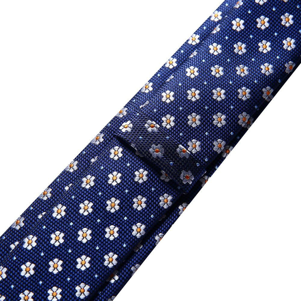 4 Packs Skinny Neckties for Men Boys, 2.35'' Wide Slim Ties in Different Textured Style Mixed Set