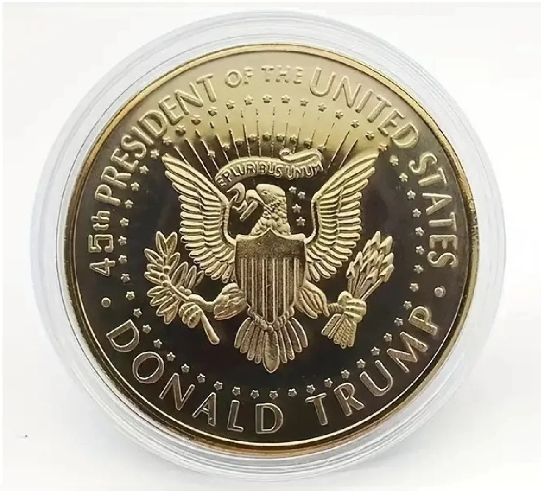24K Gold-Plated Trump 2024 TAKE AMERICA BACK! W/Display Case Masters Coins