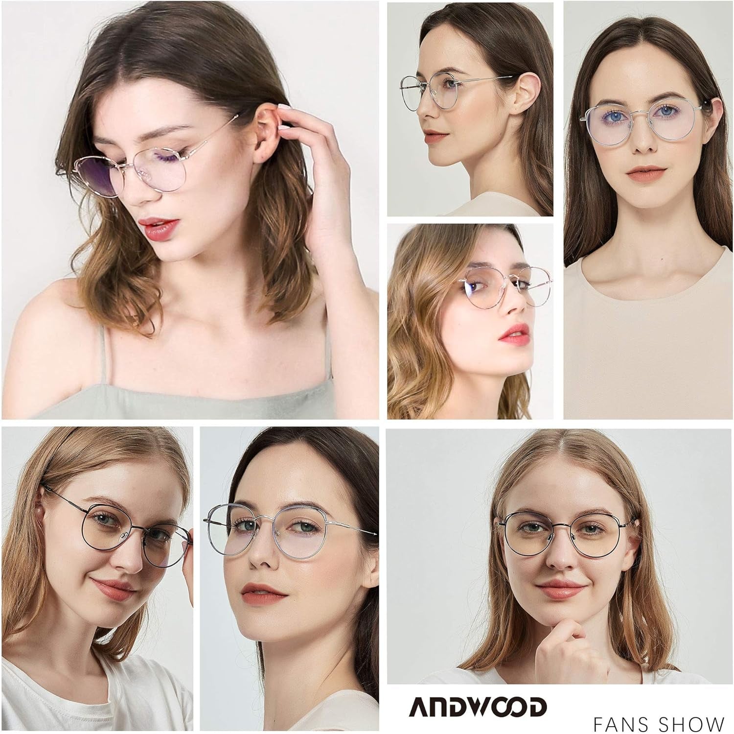 Blue Light Blocking Glasses Women Cat Eye Computer Eyeglasses Metal Frame Hipster 2 Pack
