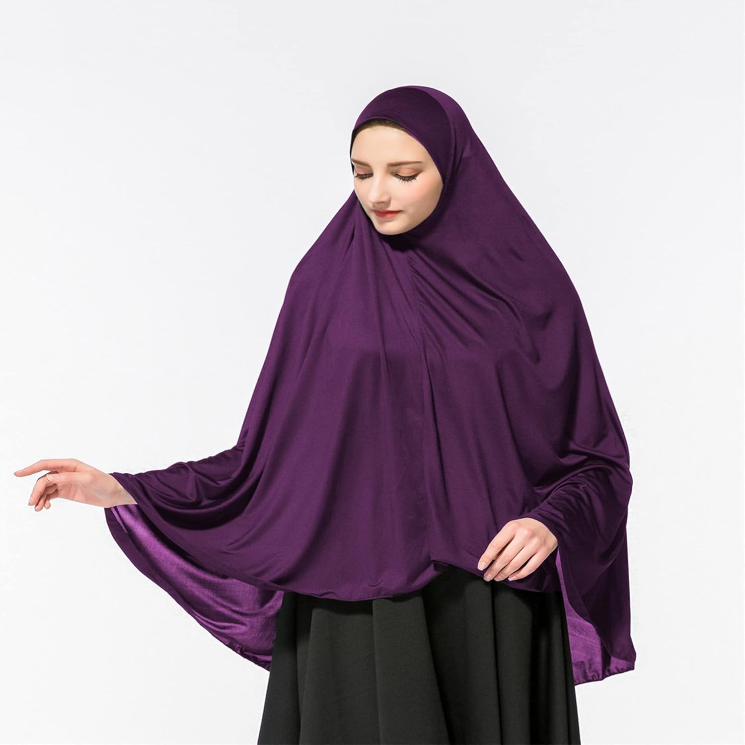 Women Muslim Islam Headscarf Hijabs Muslim Headscarf Turban Jersey Hijabs Long Cape Hat